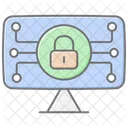 Cyber Lockdown Lineal Color Icon Icon