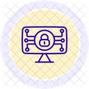 Cyber Lockdown Liniensymbol Symbol