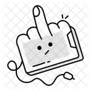 Cybermobbing Missbrauch Geste Icon
