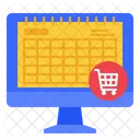 Cyber Monday Calendar Online Store Icon