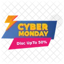 Cyber Monday Neon Icon
