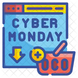 Cyber Monday Cart  Icon