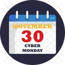 Cyber Monday Date Calender Icon