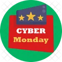 Cyber Monday-Etikett  Symbol