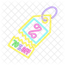 Neon Cyber Monday Tag Icon