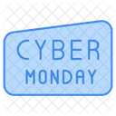 Cyber monday text  Icon