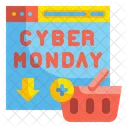 Cyber Monday-Warenkorb  Symbol