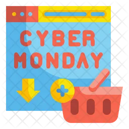 Cyber Monday-Warenkorb  Symbol