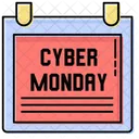 Hoher Rabatt Cyber Monday Geschafte Symbol