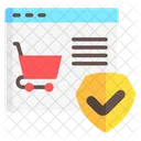Cyber Security Online Shopping Security Icon