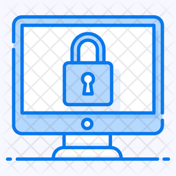 Cyber Security Icon - Download in Colored Outline Style