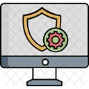 Cyber Security Lcd Monitor Icon