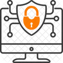 Cyber Security Firewall Lock Icon