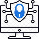 Cyber Security Firewall Lock Icon