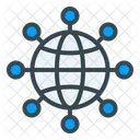 Cyber Security World World Global Icon
