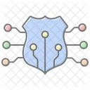 Cyber Shield Lineal Color Icon Icon
