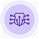 Cyber Shield Line Icon Icon