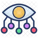Cyber Technology Eye Monitoring Network Monitoring Icon