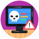 Cyber Error Cyber Warning Cyber Threat Icon