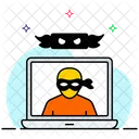 Hacker Activity Hacktivist Cybercrime Icon