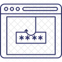 Cybercriminalite Acces Par Mot De Passe Piratage De Mot De Passe Icône