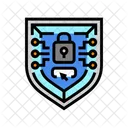 Cybersecurity Shield Data Icon