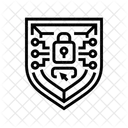 Cybersecurity Shield Data Icon