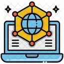 Cyberspace Global Network Global Connection Icon