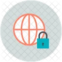 Cyberspace Globe Lock Icon