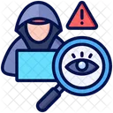 Cyberstalking Cyber Hacker Icon