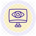 Icone De Ligne De Cybersurveillance Icon