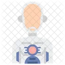 Cyborg Cyberpunk Robot Icon