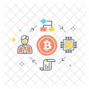 Cycle de bitcoins  Icône