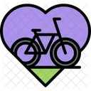 Cycle Love Cycling Love Heart Icon