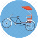 Cycle Rickshaw Asian Icon