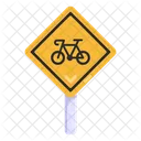 Cycle Route Road Post Traffic Board Icon