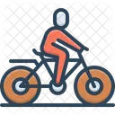 サイクリング、自転車に乗る、バイクに乗る アイコン