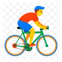 Cycling Bicyclist Riding Icon