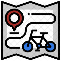 Cycling Route  Icon