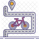 Cycling Route Cycling Way Cycling Navigation Icon