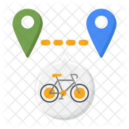 Cycling Route  Icon
