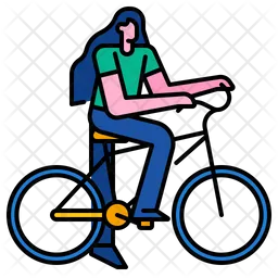 Cycling Woman  Icon