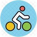 Cyclist Cycling Physical Icon