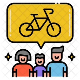 Cyclist family  Icon