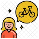 Cyclist female  Icon