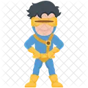 Cyclops Superhero Cartoon Character Icon