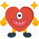 Cyclops Heart Cyclops One Eye Icon