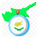 Cyprus Asia Map Icon