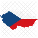 Czech Republic Flag Map Icon