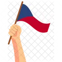 Czech Republic Hand Holding Nation Symbol Icon